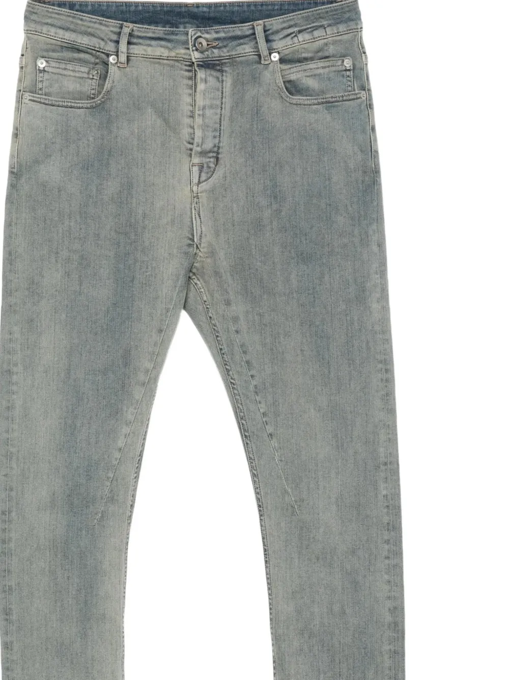 Rick Owens DRKSHDW Detroit jeans met vervaagd effect en vijf zakken Blauw