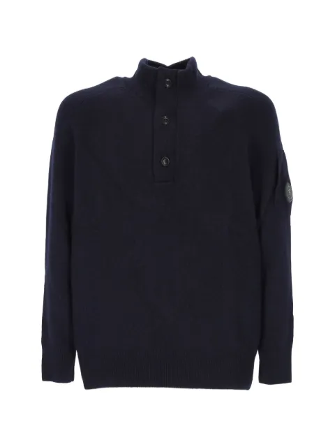 C.P. Company  lambswool half button Lens sweater