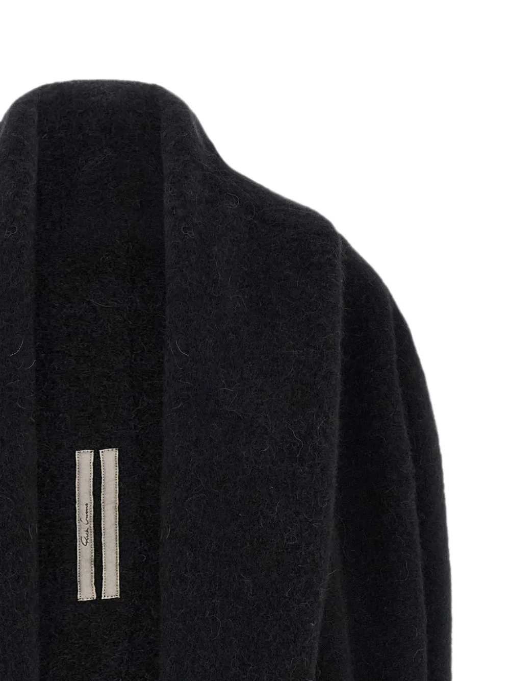Rick Owens Gedrapeerde cape Zwart