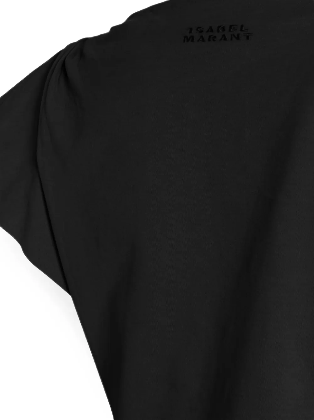ISABEL MARANT Sebani asymmetrisch T-shirt met korte mouwen Zwart
