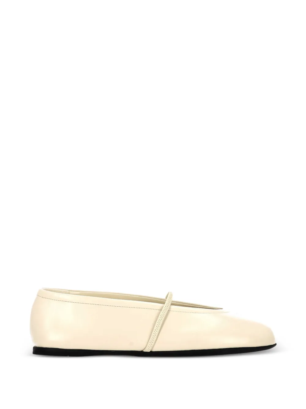 Miu Miu elasticated strap leather ballet flats - Toni neutri