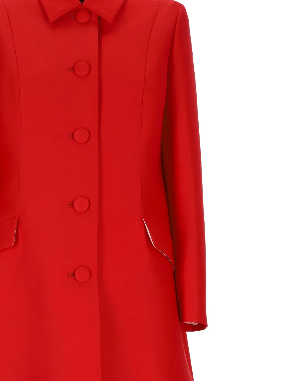 Lorena Antoniazzi flared single-breasted coat Rood