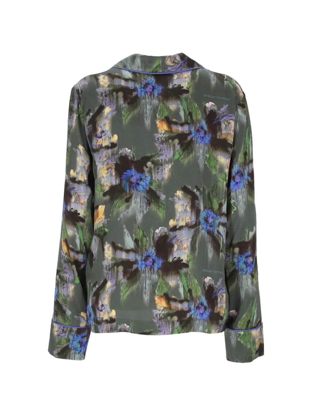 Off-White Blouse met bloemenprint Groen
