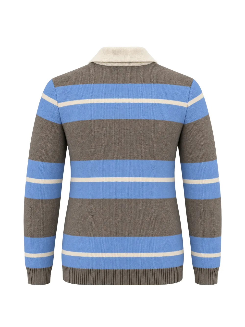 AMARANTO Gestreepte trui met polokraag Blauw