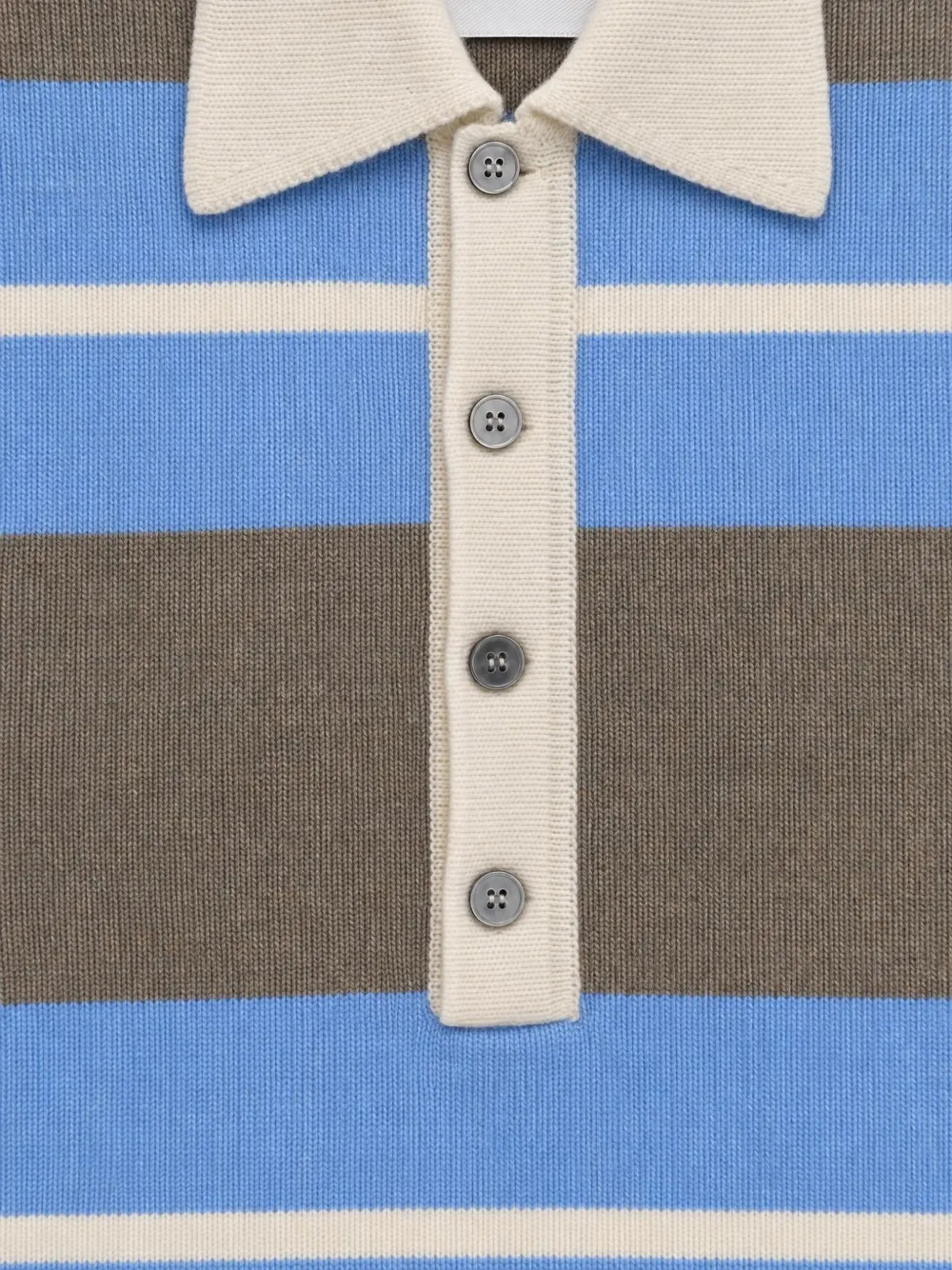 AMARANTO Gestreepte trui met polokraag Blauw