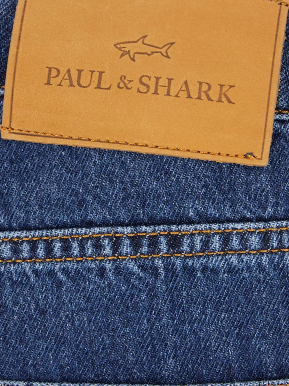 Paul & Shark faded-effect straight-leg jeans Blauw