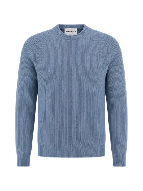 AMARANTO  Maglieria ribbed-knit raglan-sleeve sweater