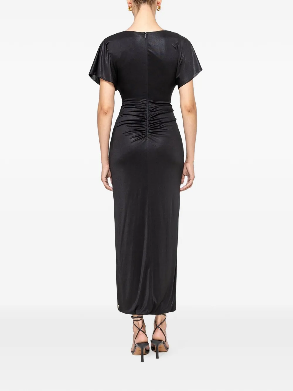 NISSA Jurk met metallic detail Zwart