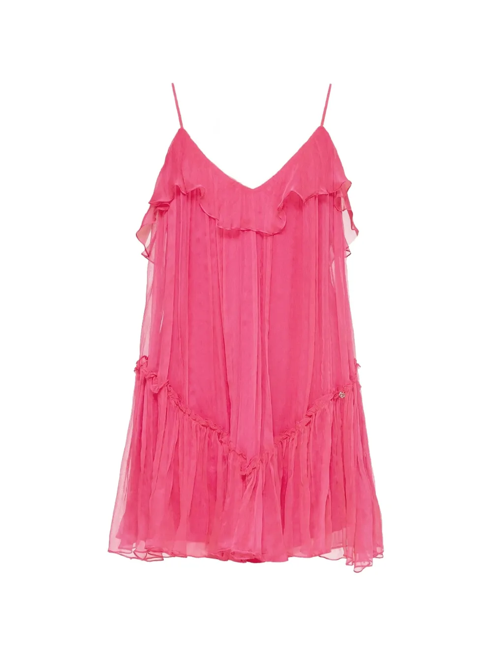 NISSA open-back silk mini dress - Rosa