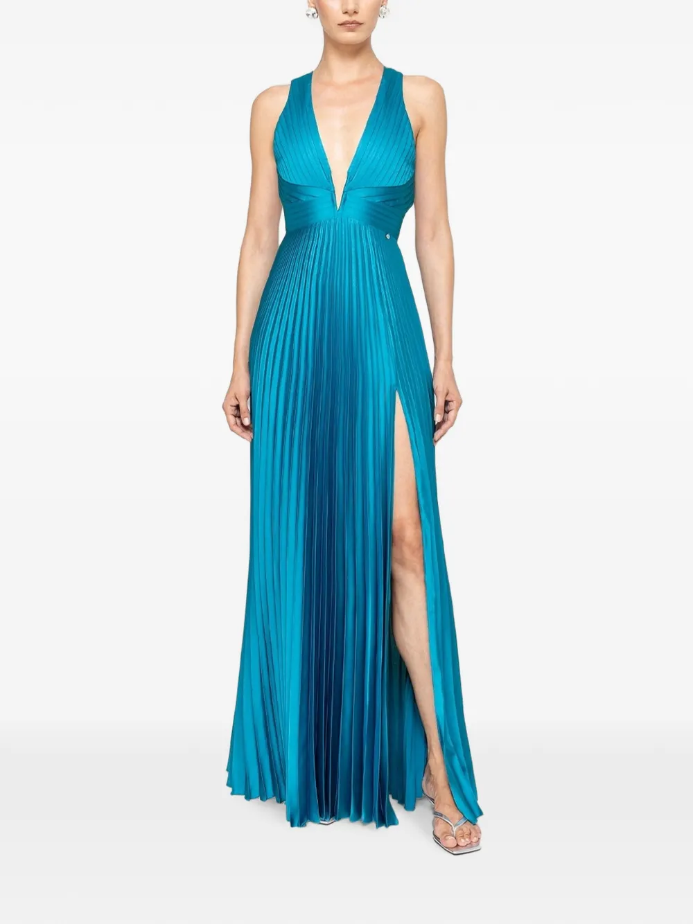 NISSA Satijnen maxi-jurk Blauw
