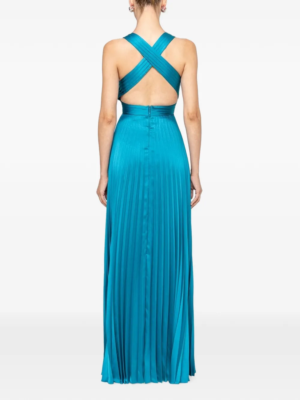 NISSA Satijnen maxi-jurk Blauw