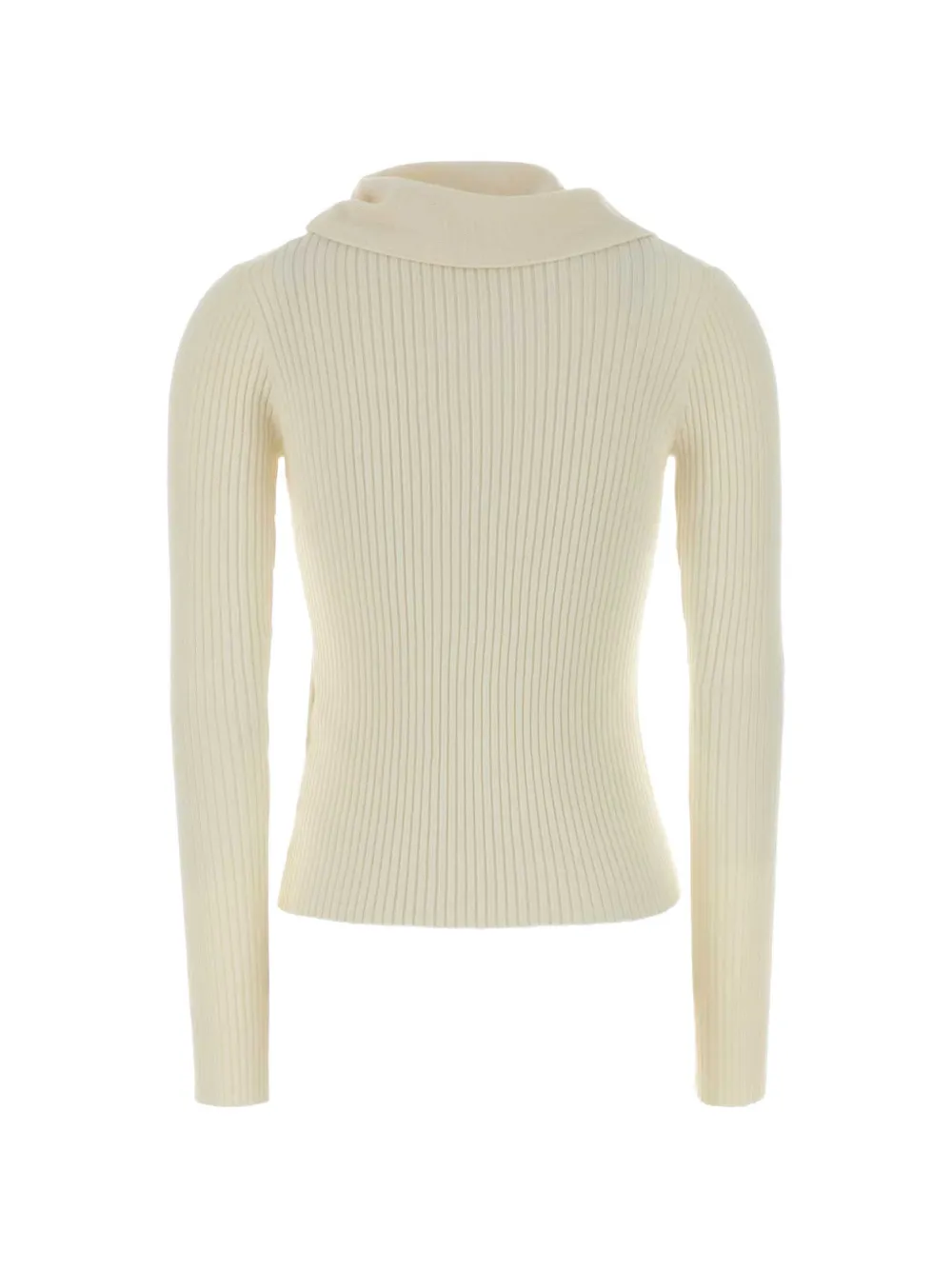 ZIMMERMANN Valiant geribbelde trui met sjaaldetail Beige
