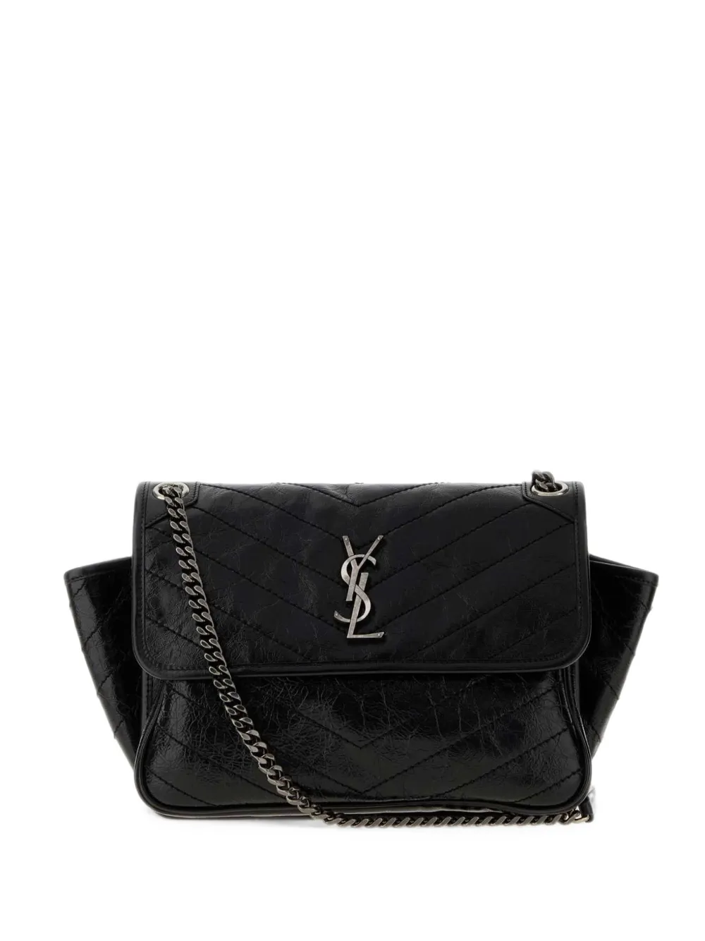 Saint Laurent Niki chevron-quilted leather shoulder bag · OS