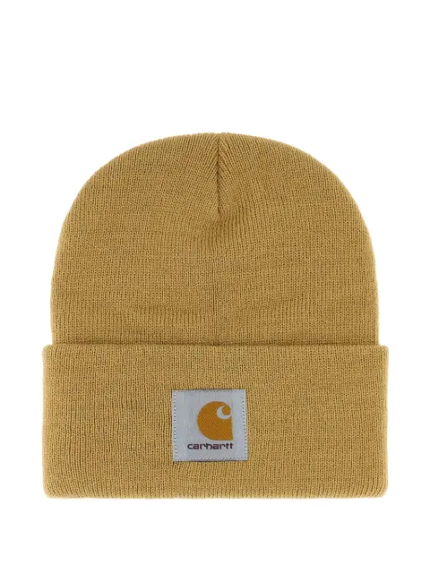 Carhartt WIP logo-patch knit beanie hat