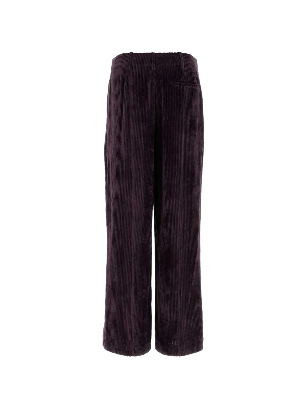 Giorgio Armani Ribfluwelen broek met wijde pijpen Paars