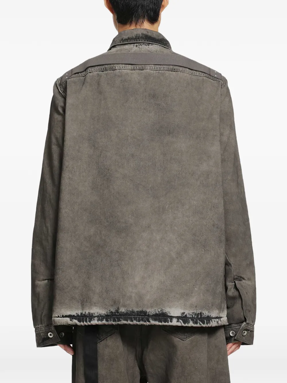 Rick Owens DRKSHDW Brad denim jack met vervaagd effect Grijs