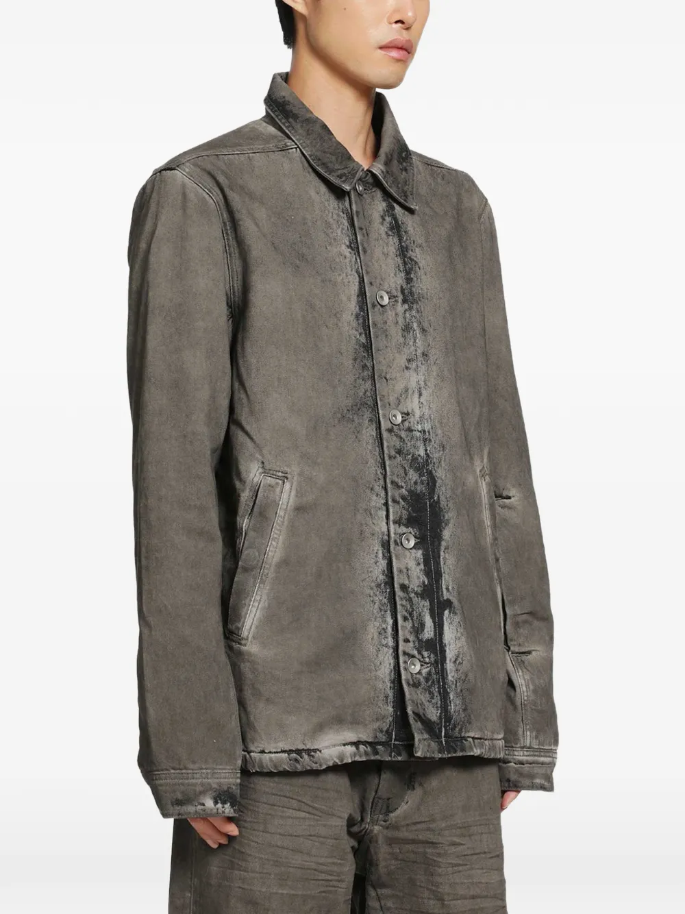 Rick Owens DRKSHDW Brad denim jack met vervaagd effect Grijs
