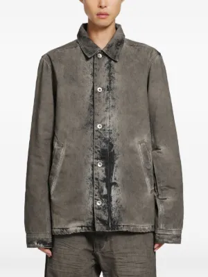 Rick Owens クロップド ワーカージャケット | ブラウン | FARFETCH JP