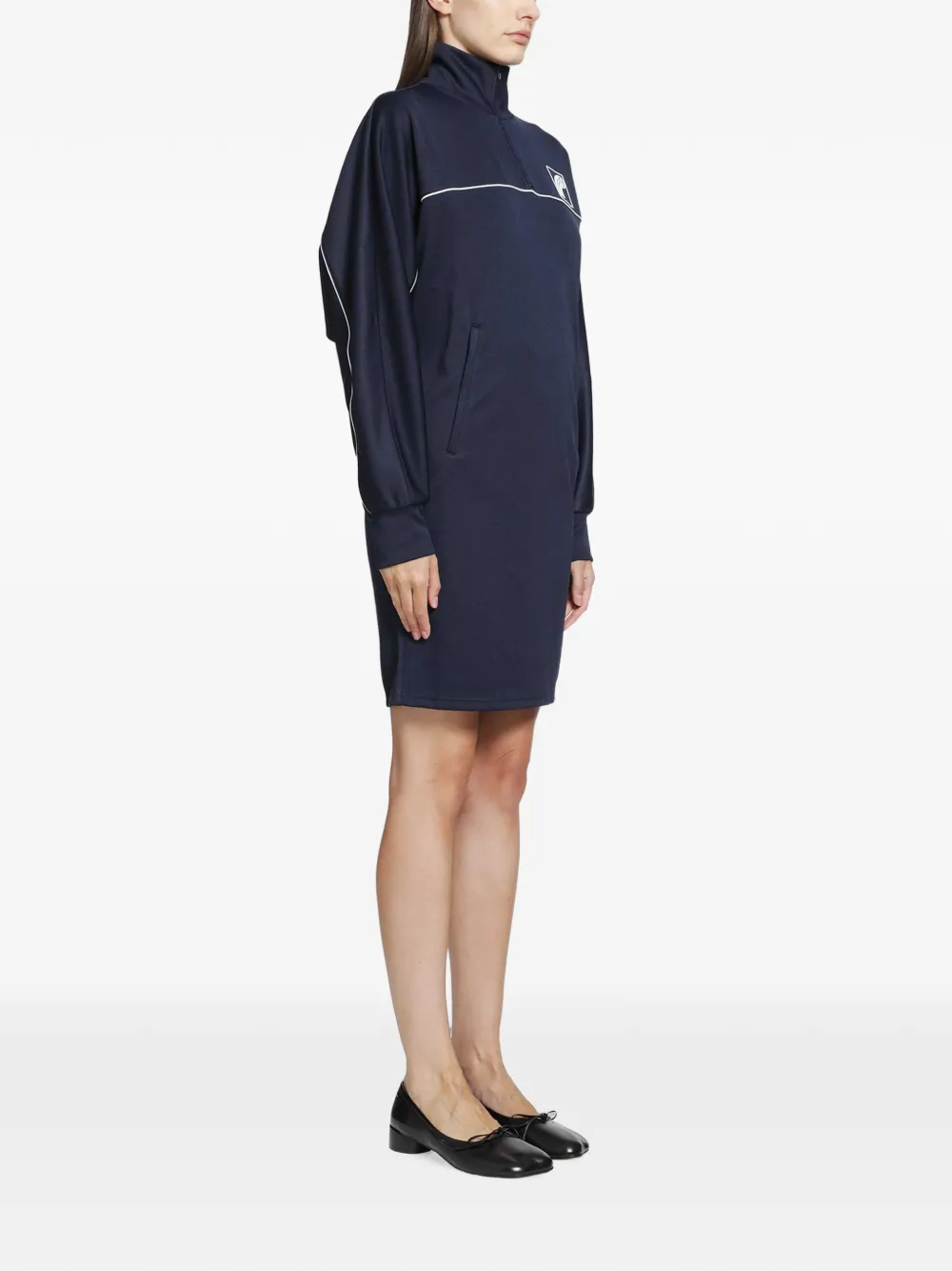 MM6 Maison Margiela mini-jurk met logoprint en afwerking Blauw