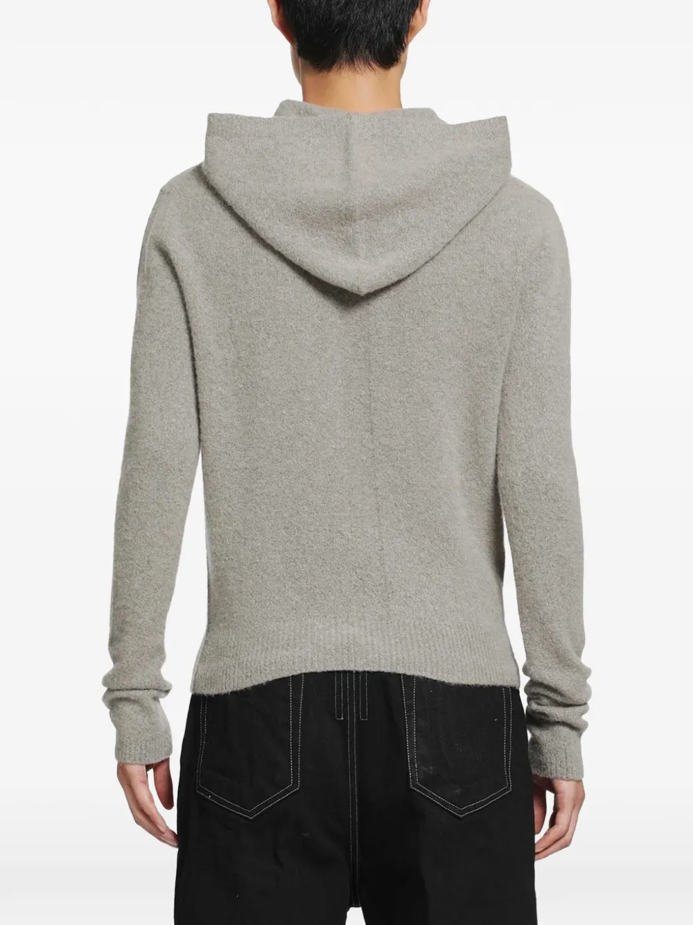 Rick Owens Tower vilten hoodie Grijs