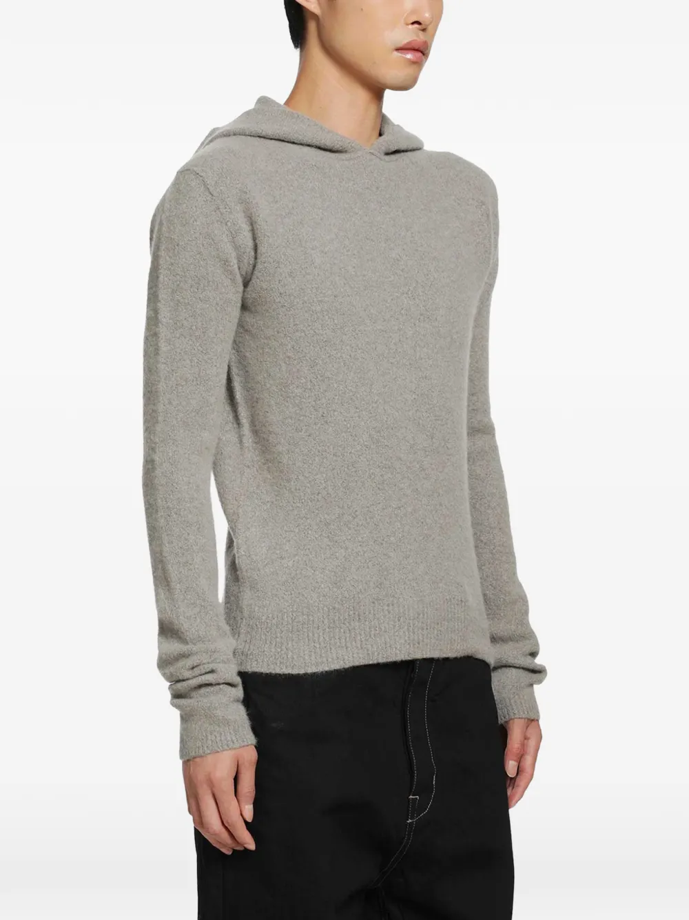 Rick Owens Tower vilten hoodie Grijs