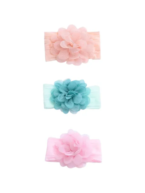 Mimi Tutu glitter floral-detail headbands (pack of three)