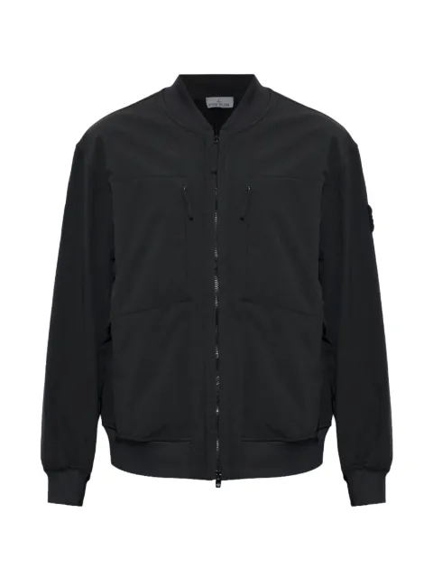 Stone Island logo-patch hooded jacket