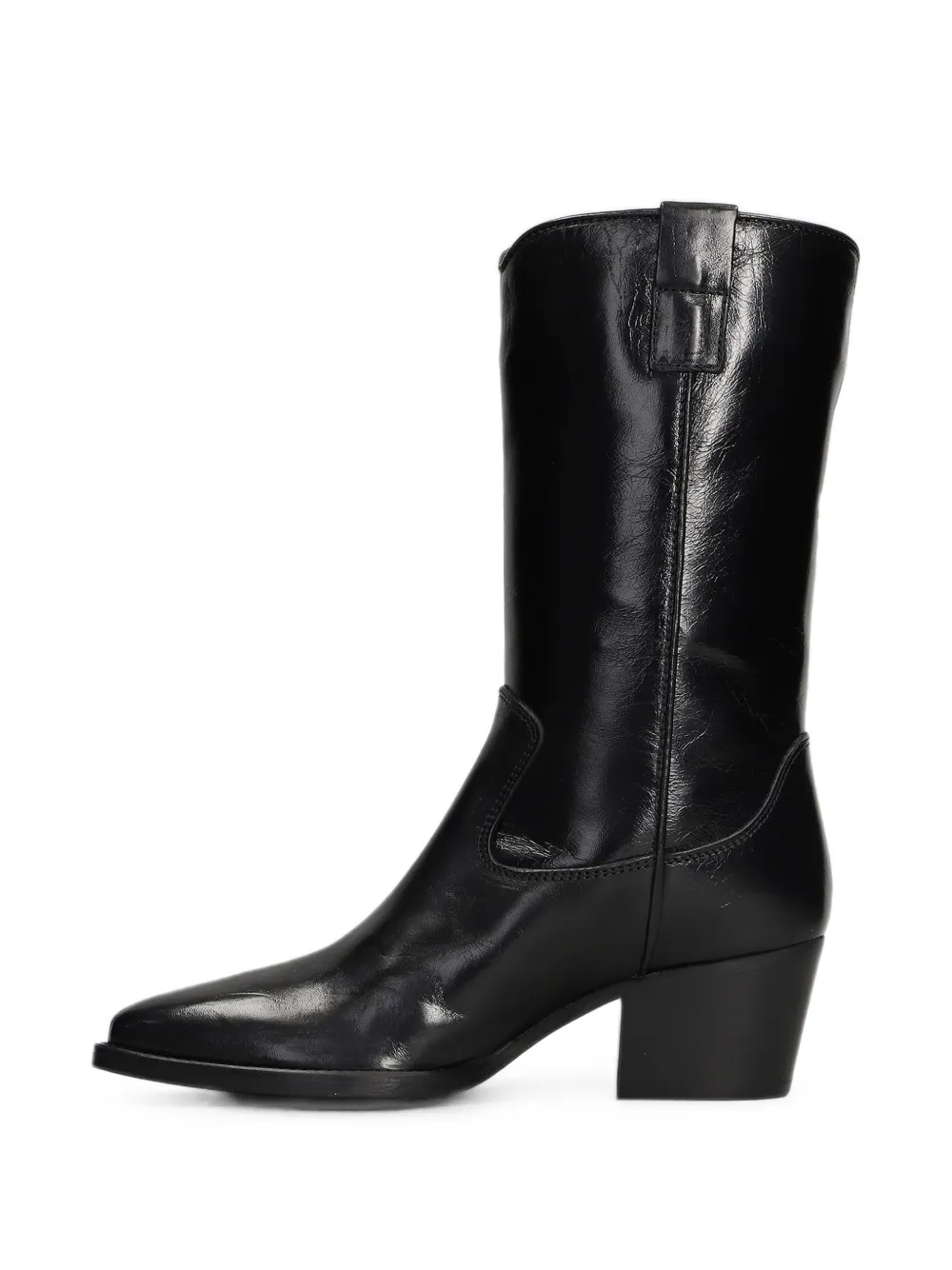 Julie Dee block-heel texan boots Zwart