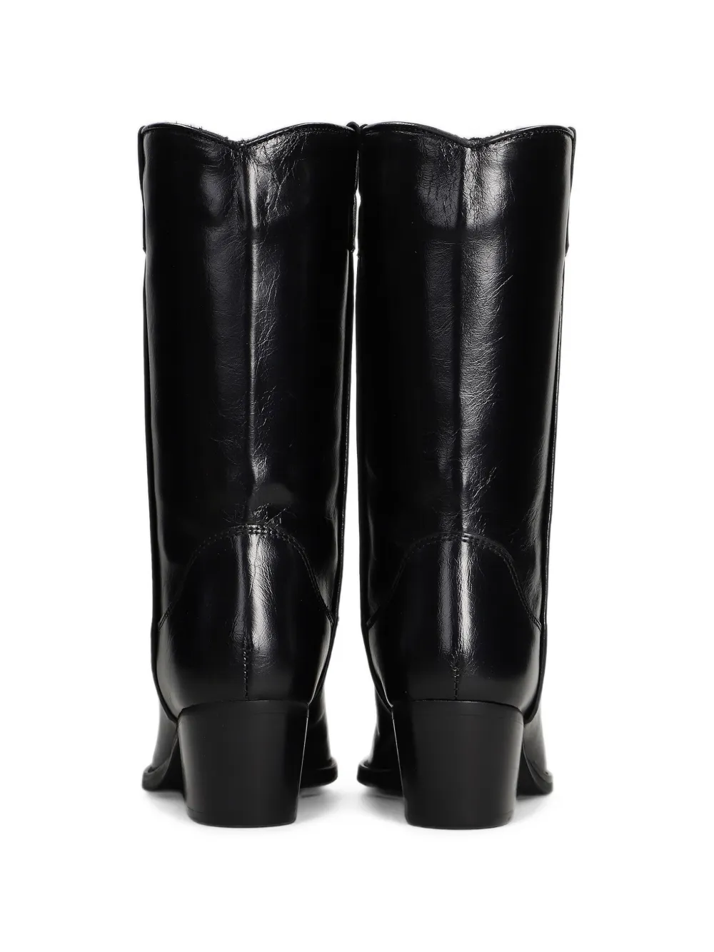 Julie Dee block-heel texan boots Zwart