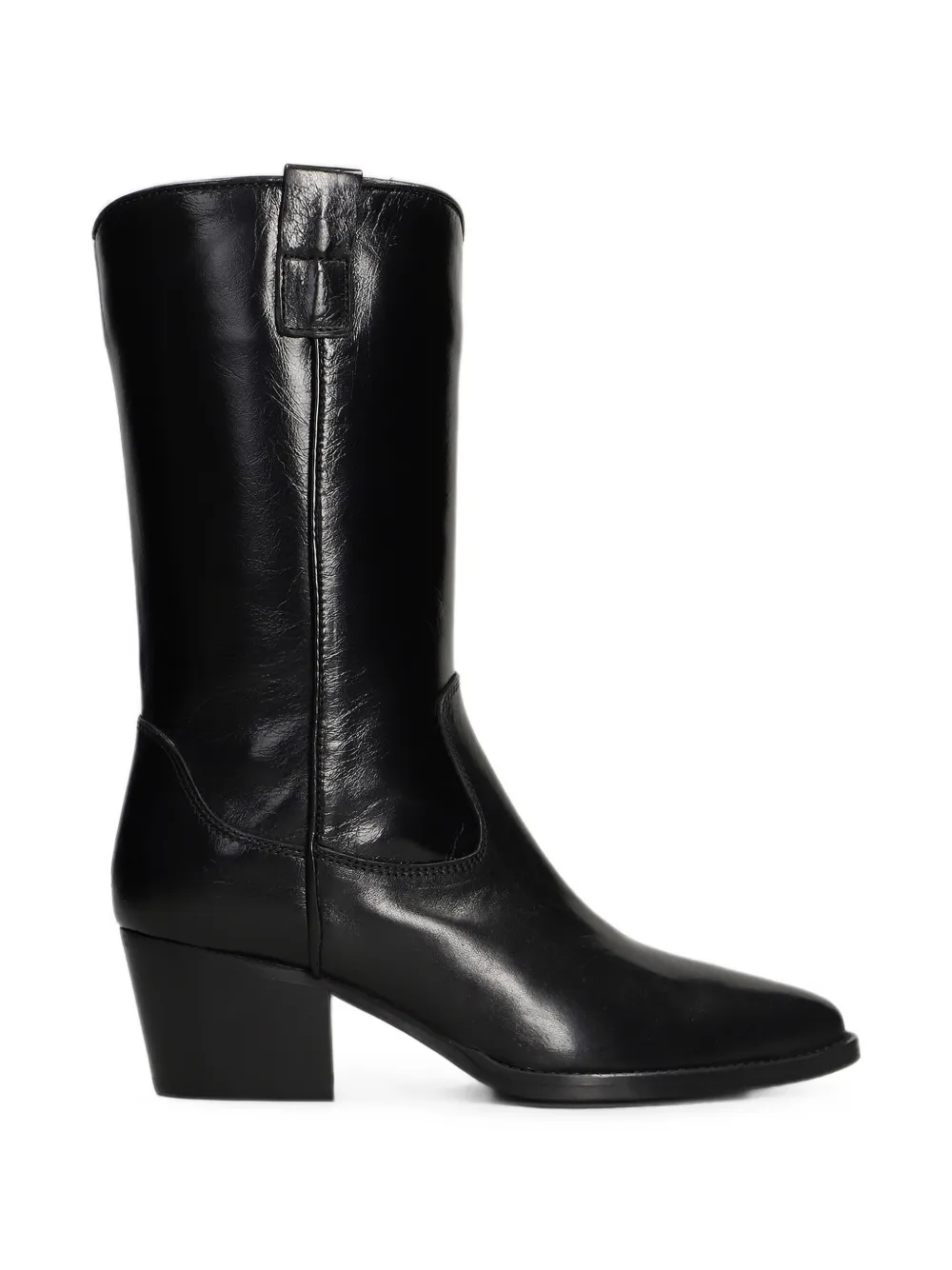 Julie Dee block-heel texan boots Zwart