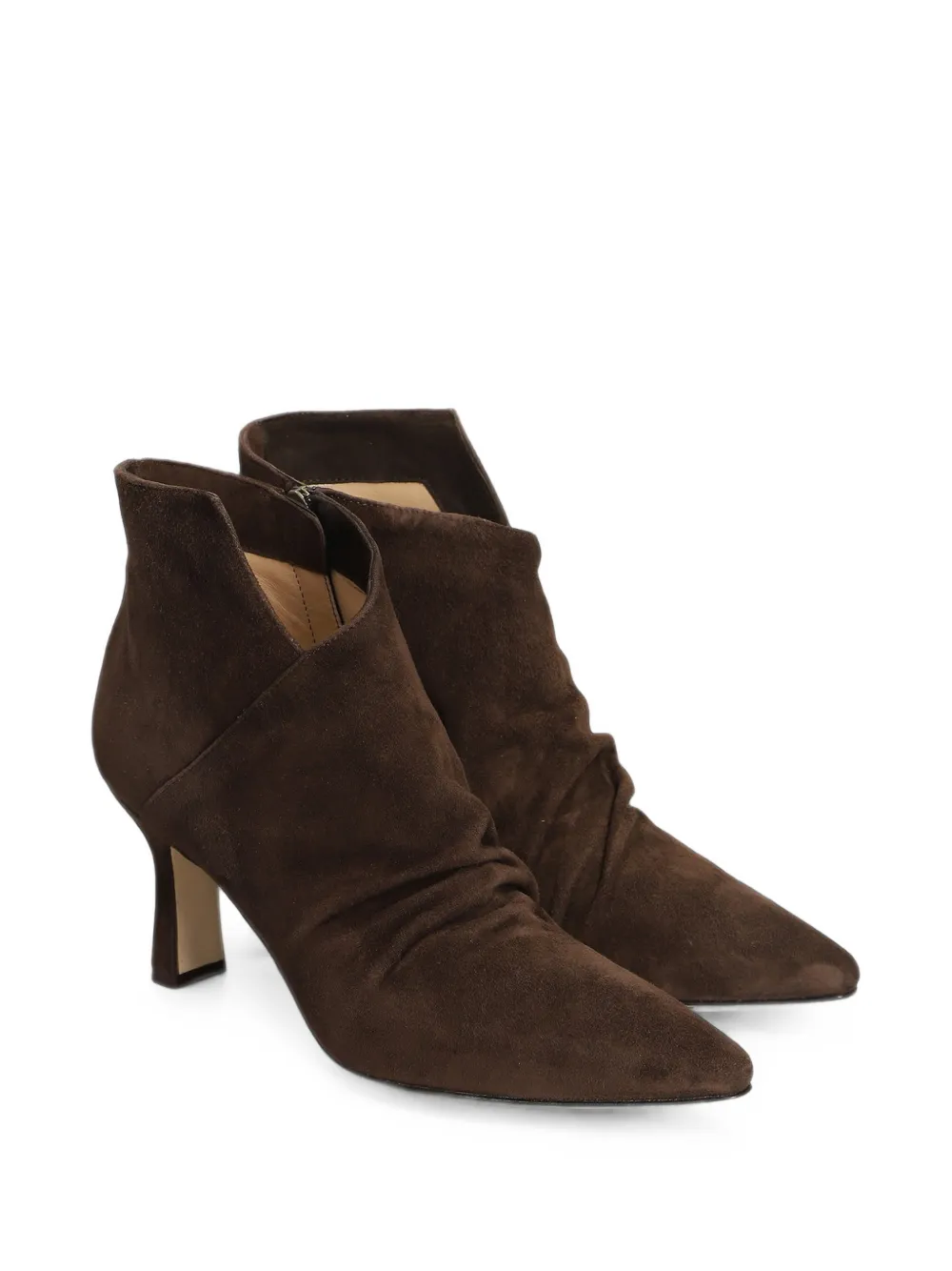 The Seller ruched pointed-toe ankle boots Bruin