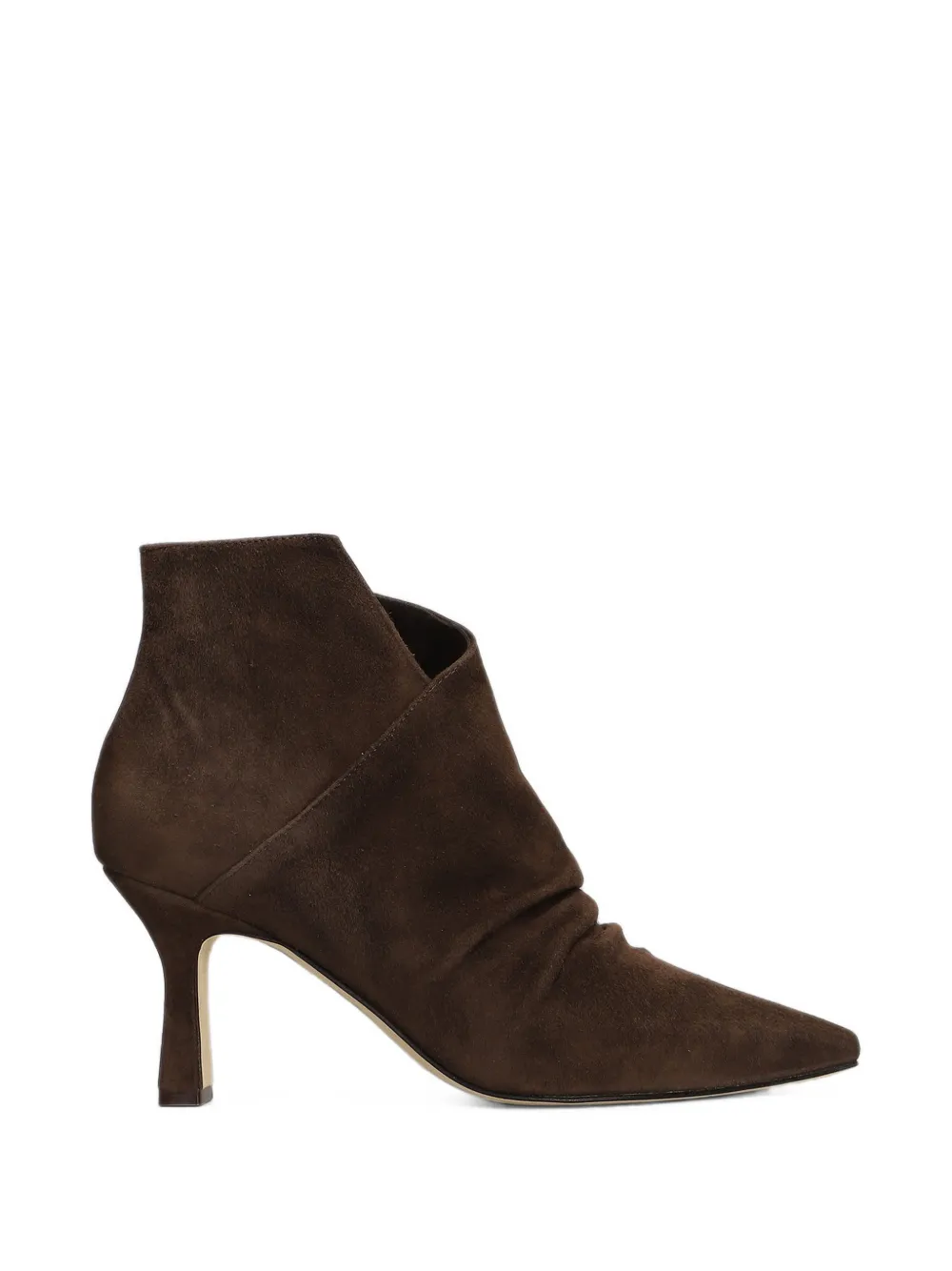 The Seller ruched pointed-toe ankle boots Bruin