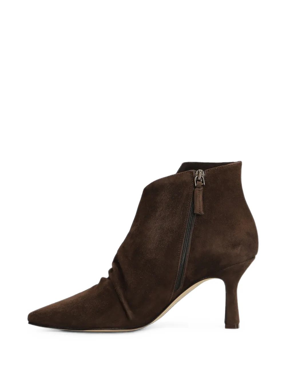 The Seller ruched pointed-toe ankle boots Bruin
