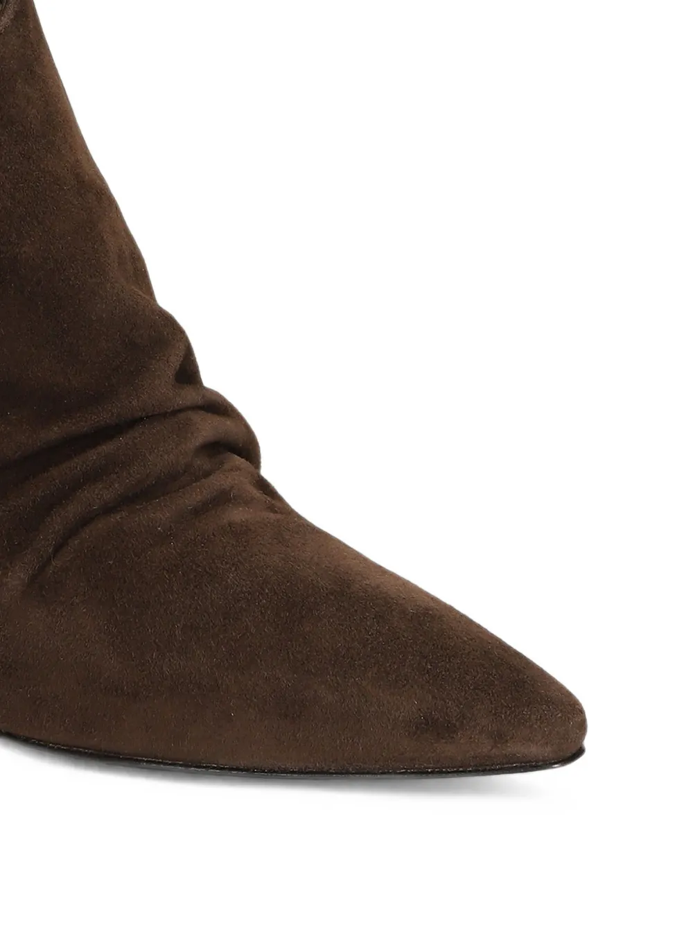 The Seller ruched pointed-toe ankle boots Bruin