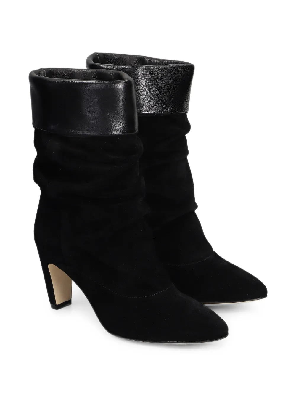 The Seller leather-trim suede ankle boots Zwart