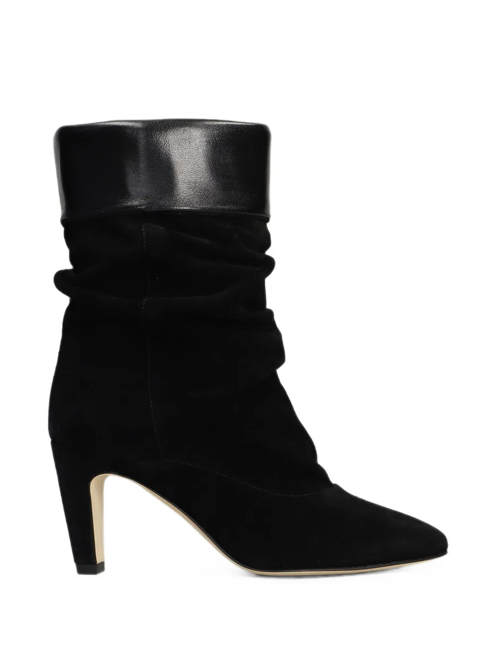 The Seller leather-trim suede ankle boots Zwart