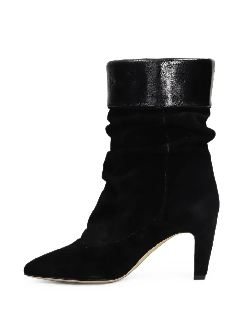 The Seller leather-trim suede ankle boots Zwart