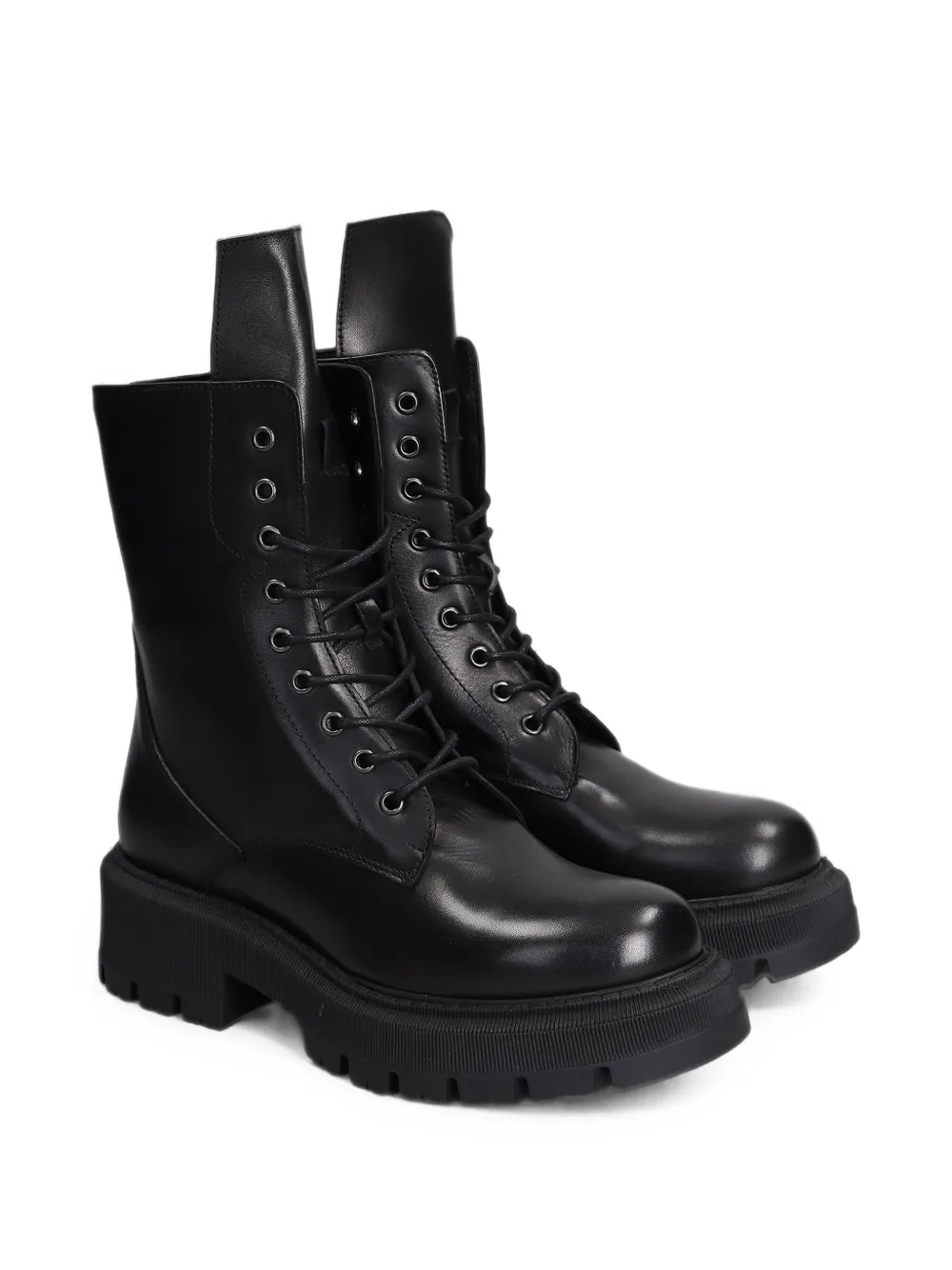 Julie Dee lace-up chunky-sole boots Zwart