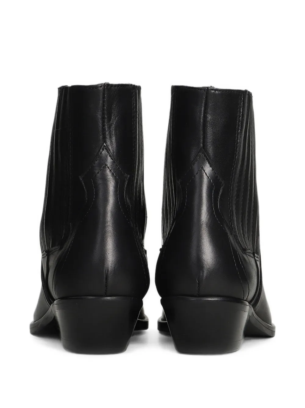 Julie Dee panelled leather boots Zwart