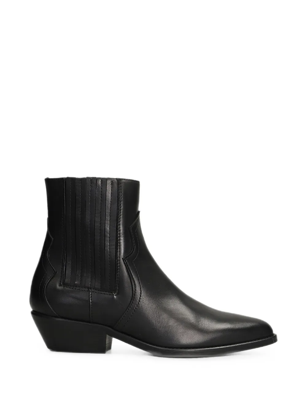 Julie Dee panelled leather boots Zwart