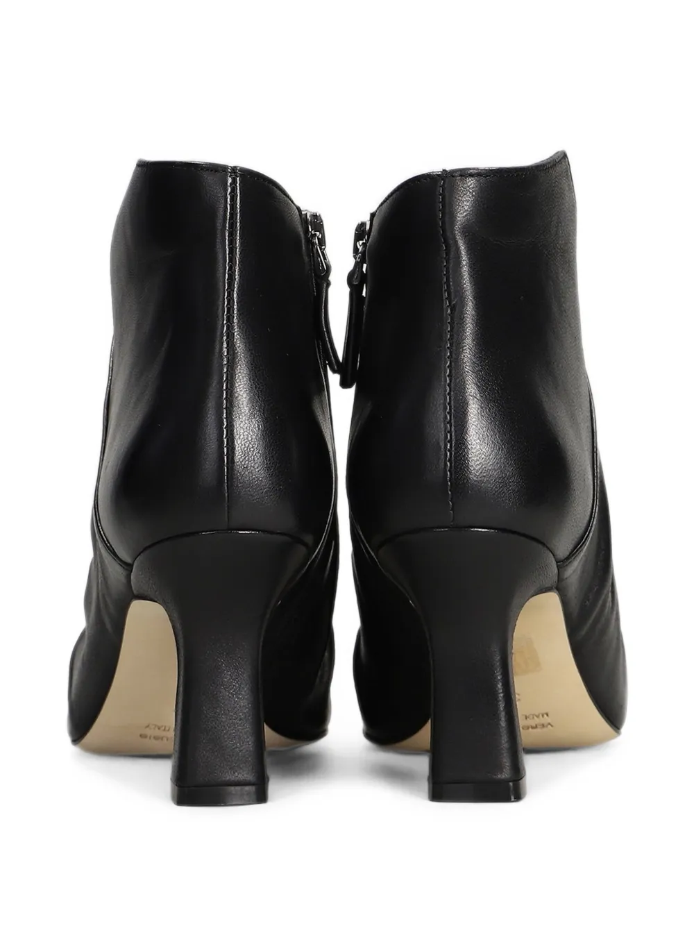 The Seller ruched pointed-toe ankle boots Zwart