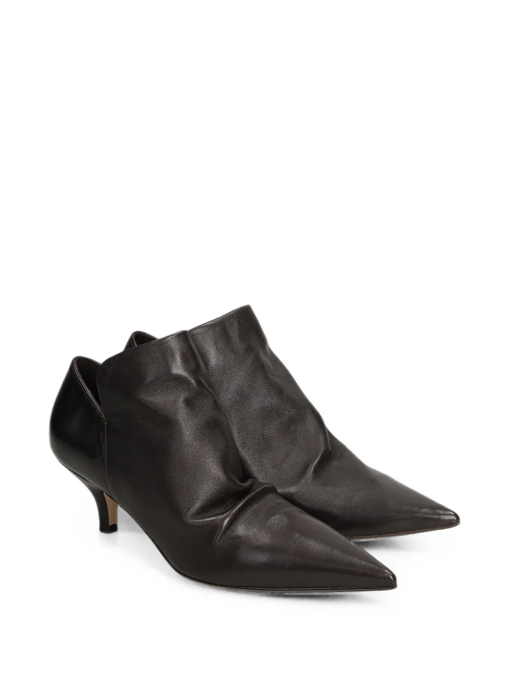 The Seller ruched pointed-toe ankle boots Bruin