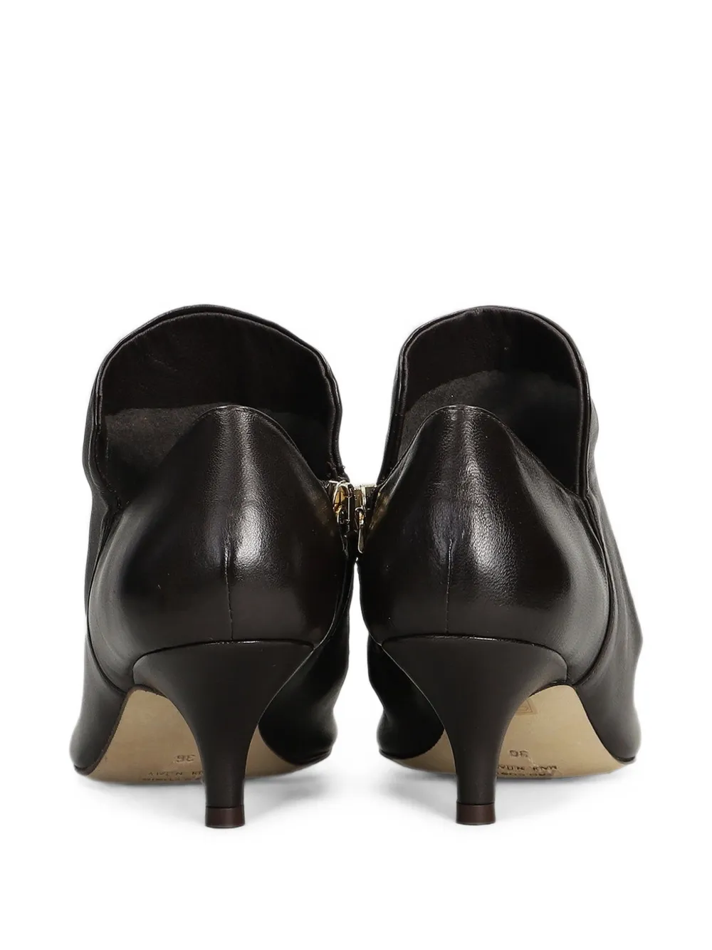 The Seller ruched pointed-toe ankle boots Bruin