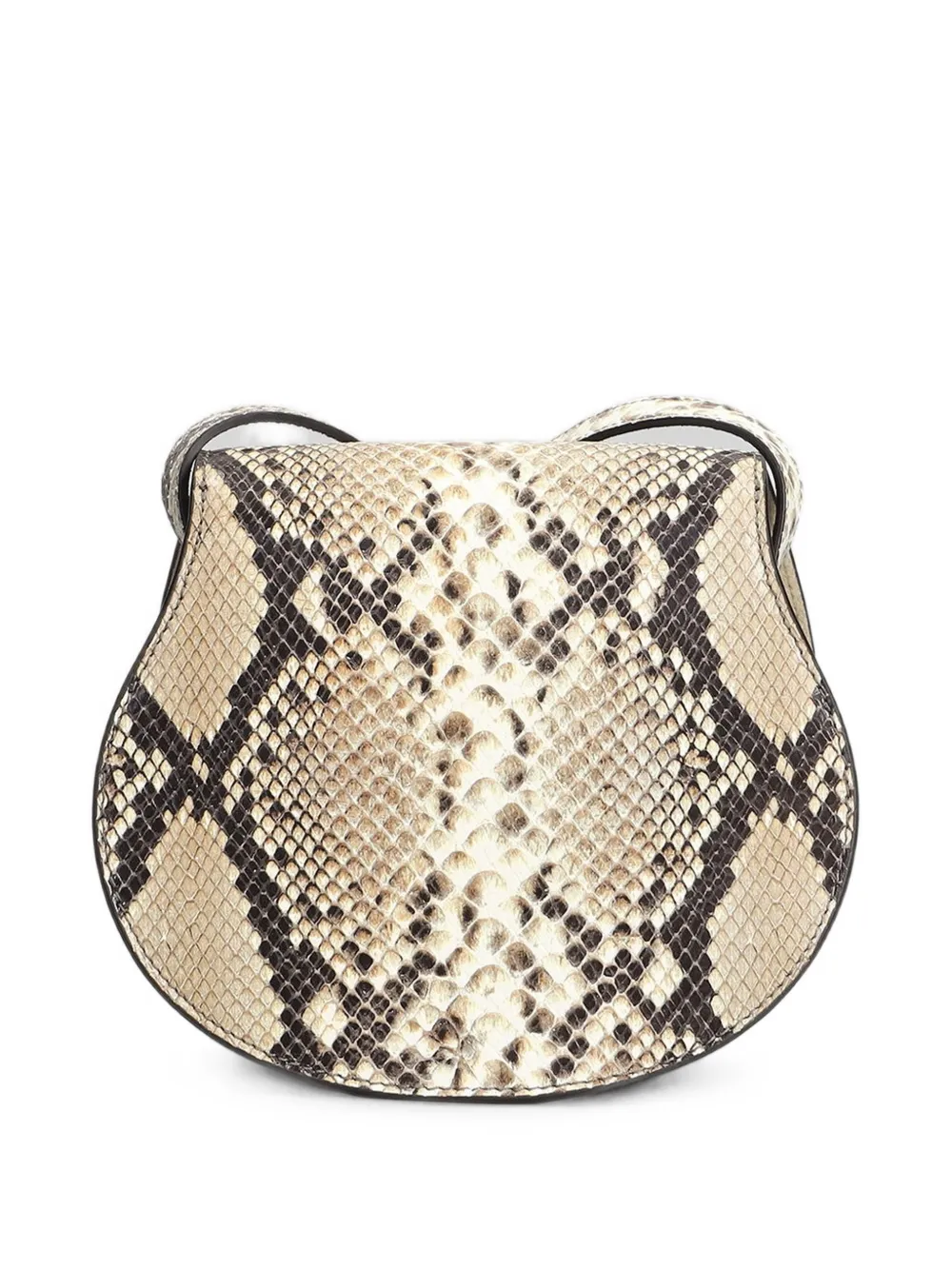 Chloé Marcie schoudertas met python-print Beige