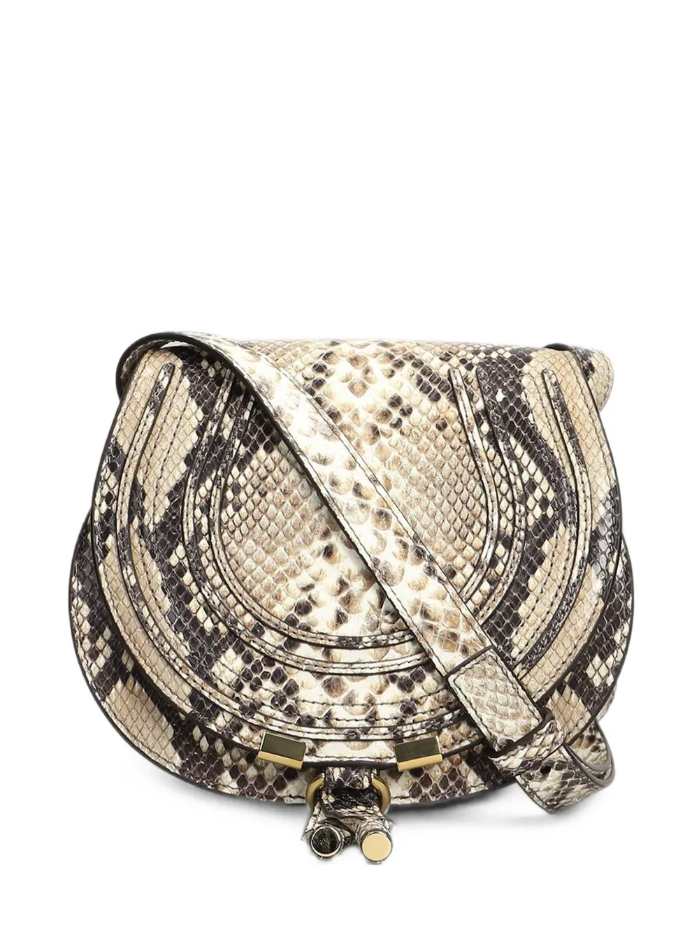 Chloé Marcie python-print shoulder bag - Toni neutri