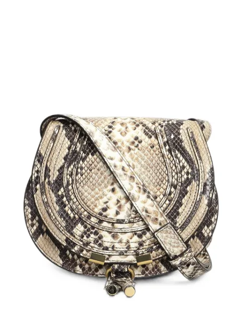 Chloé Marcie python-print shoulder bag