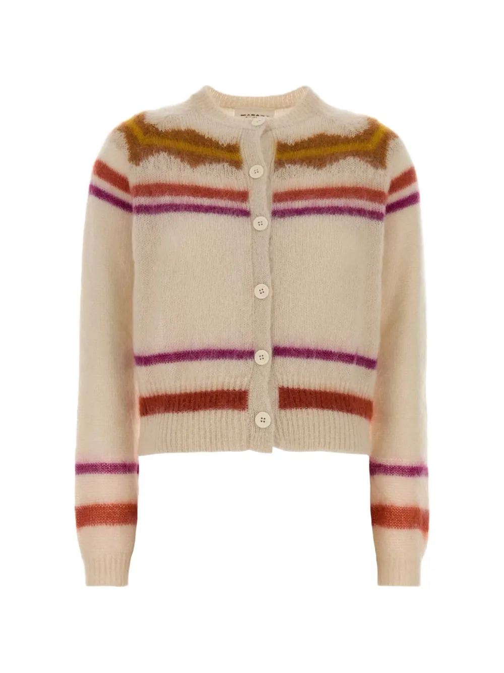 MARANT ÉTOILE Molly striped cardigan - Nude