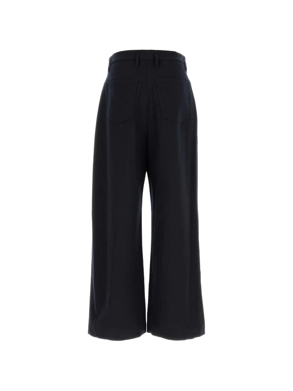 Giorgio Armani Plooibroek met wijde pijpen Blauw
