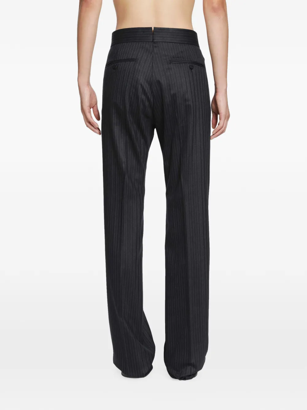 TOM FORD herringbone-stripe trousers Grijs