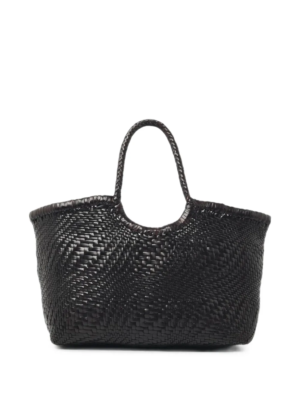 DRAGON DIFFUSION Nantucket Optical woven tote bag - Marrone